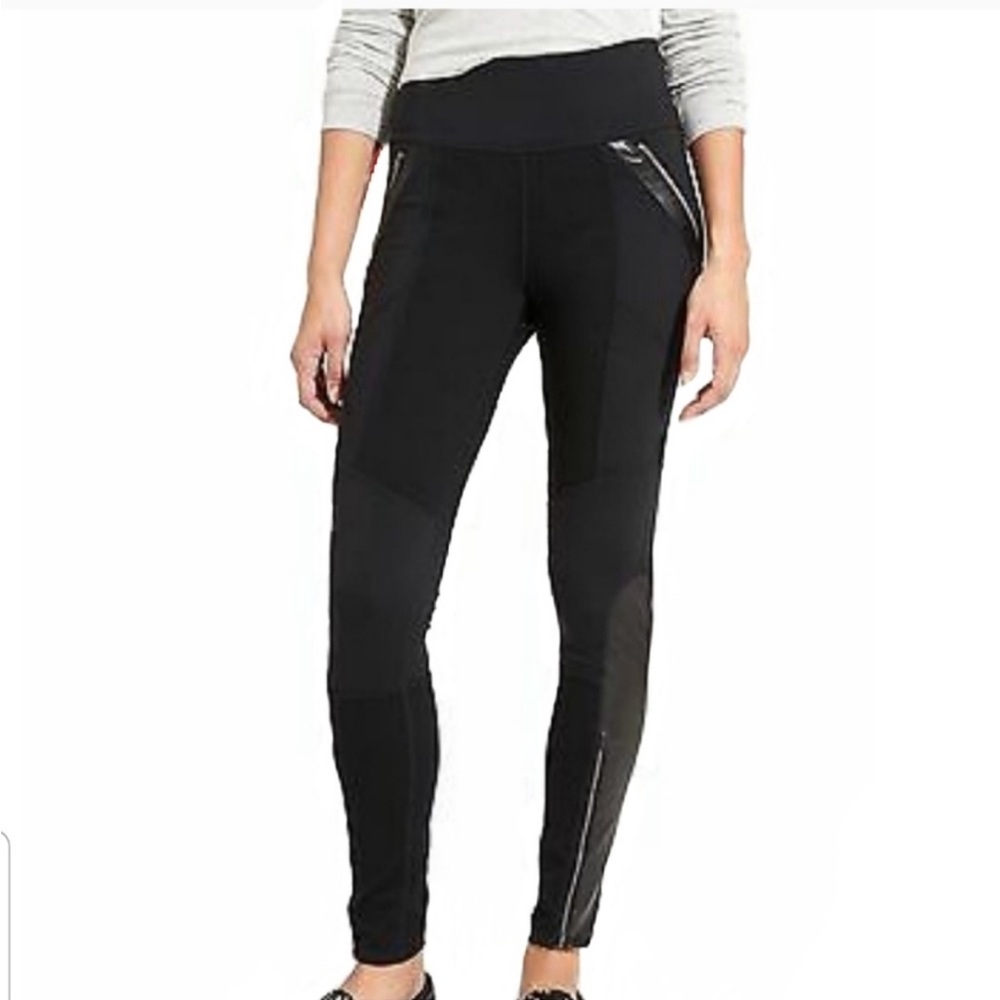 Athleta Black Ponte Luxe Leggings